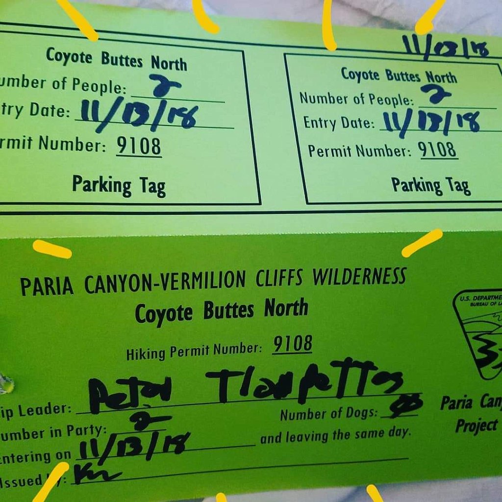 2018_1112_091500.jpg - Bureau of Land Management (BLM) walk-in lottery winner for “the Wave” hiking permit
